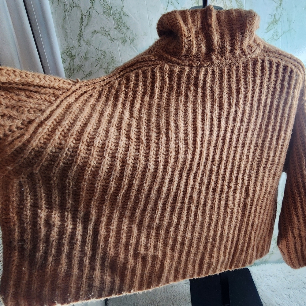 Free People Tan Mock Neck Sweater - Picture 7 of 10